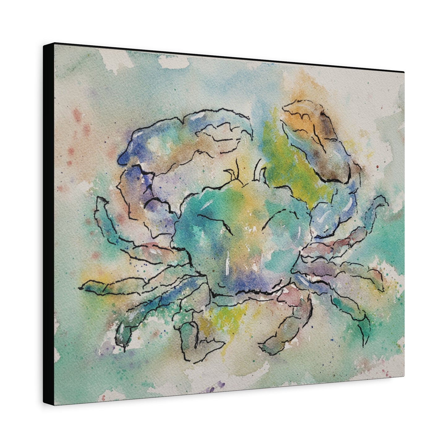 Blue Crab Matte Canvas, Stretched, 1.25". Available in sizes 10” x 8”-20” x 16”