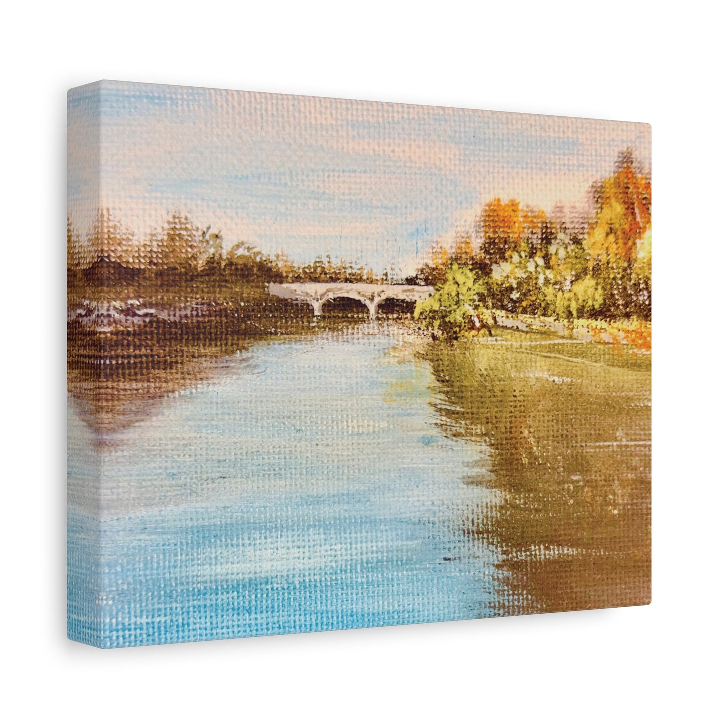 Picturesque Tiber River, Rome Matte Canvas, Stretched, 1.25". Available in sizes from 10” x 8”-18” x 12”