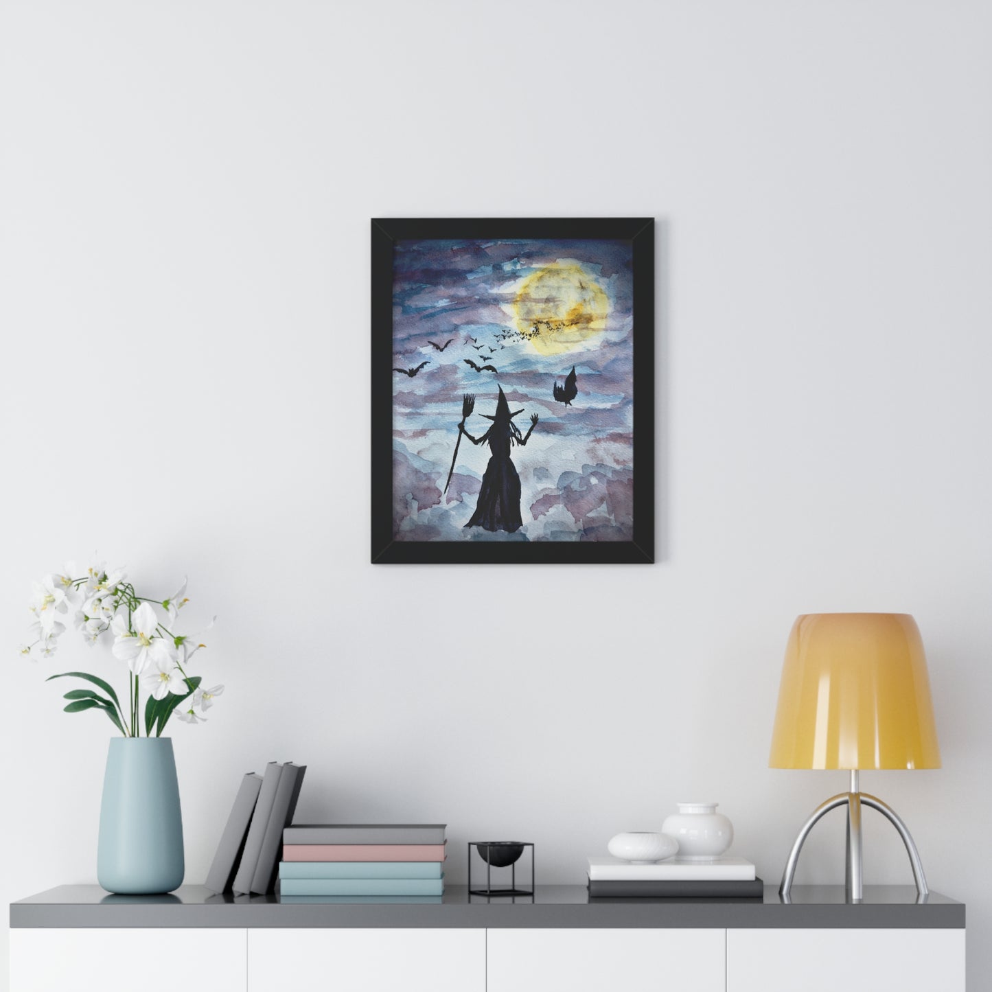 Be Witching Framed Vertical Poster. Available in sizes 11” x 14”-20” x 30”