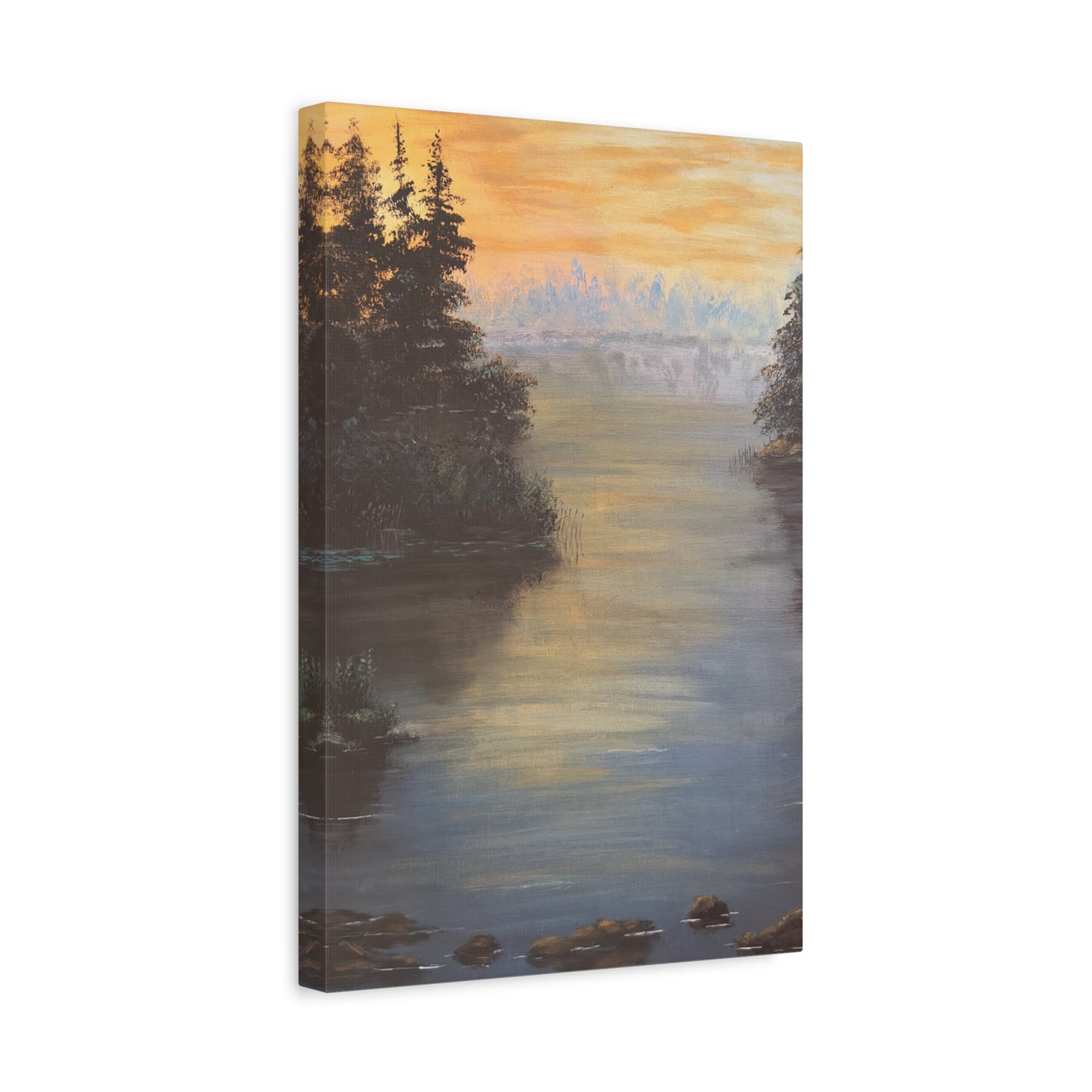 Peaceful Northwoods Lake Matte Canvas, Stretched, 1.25". Available in sizes from 8” x 10”-20” x 30”