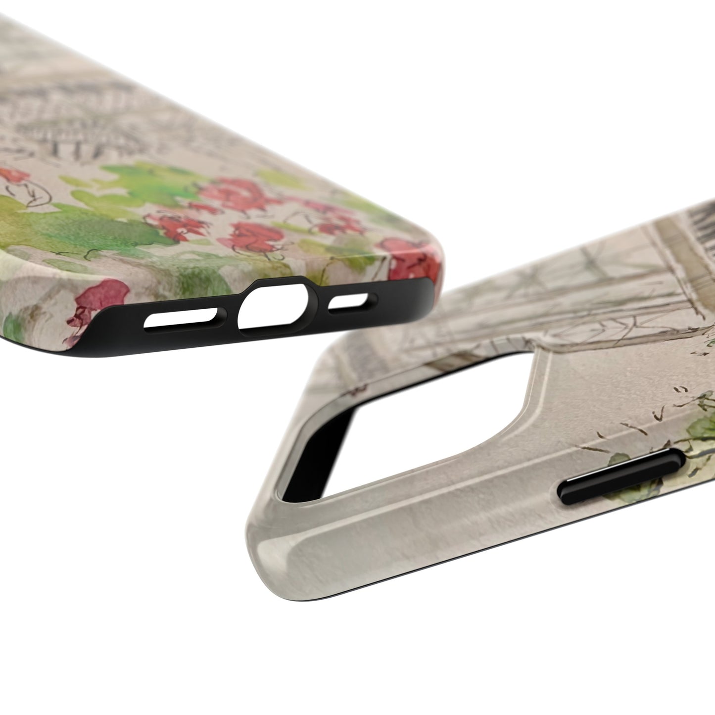 Eiffel Tower and Paris Flowers Phone Case for iPhone 15, 14, 13 and More