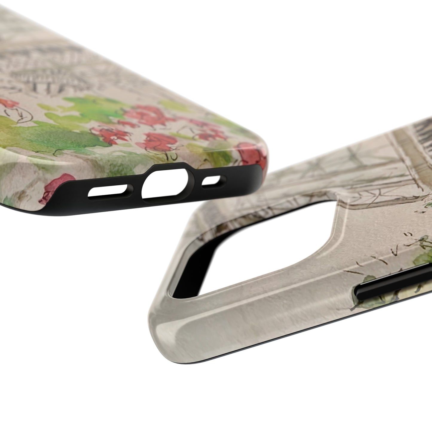 Eiffel Tower and Paris Flowers Phone Case for iPhone 15, 14, 13 and More