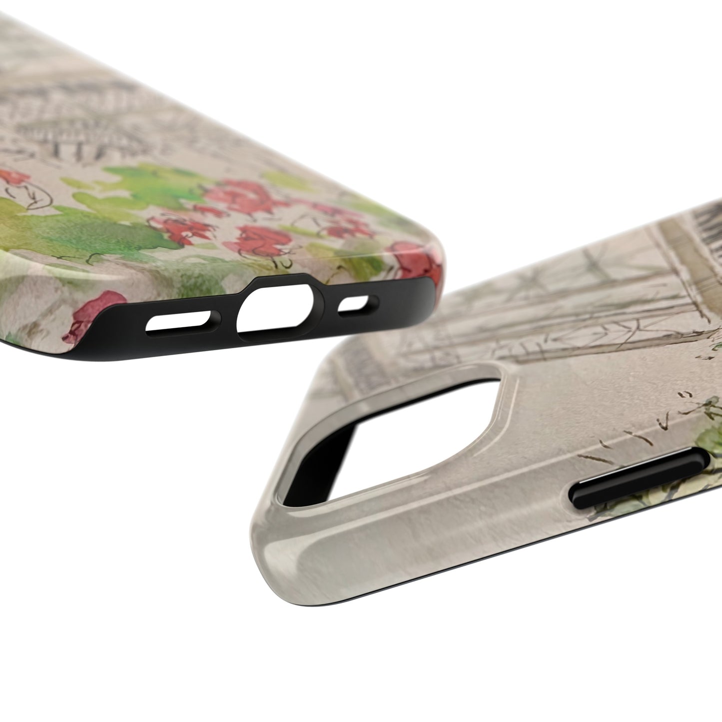 Eiffel Tower and Paris Flowers Phone Case for iPhone 15, 14, 13 and More