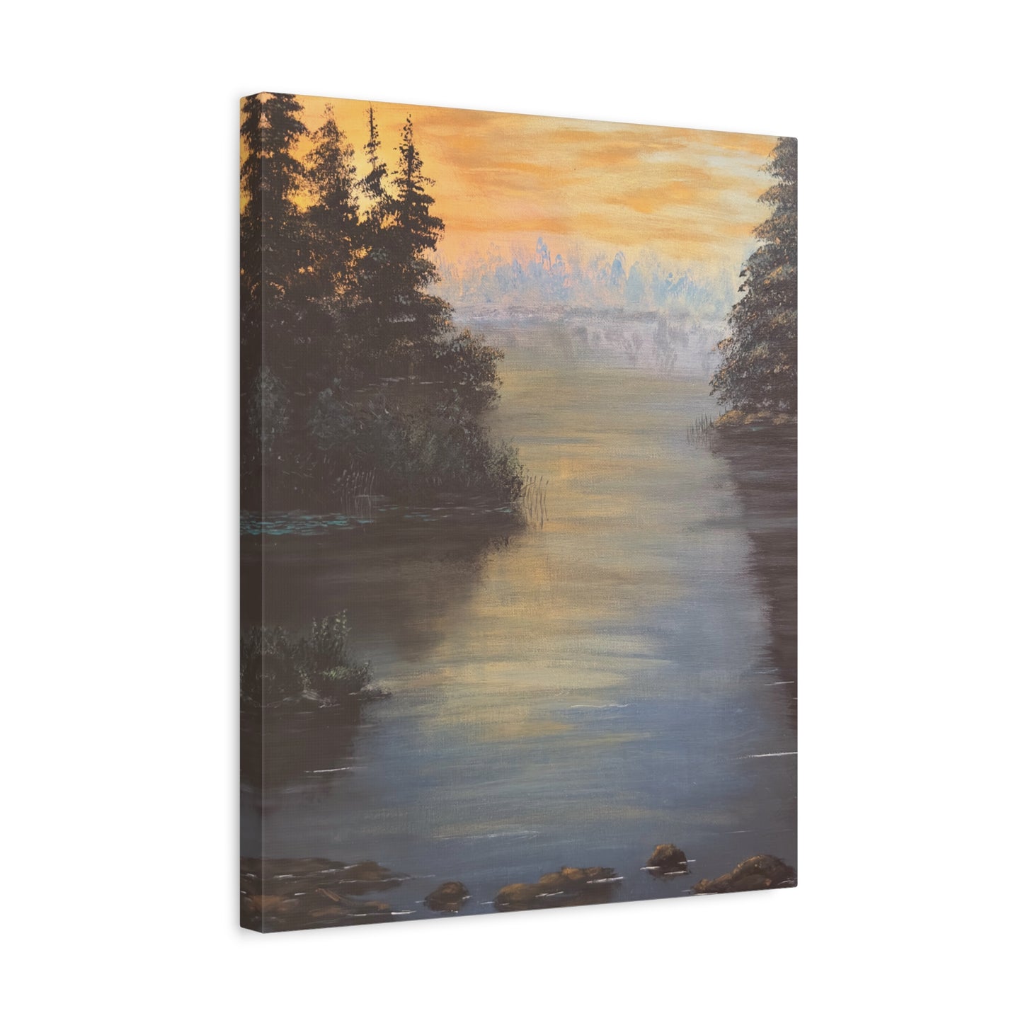 Peaceful Northwoods Lake Matte Canvas, Stretched, 1.25". Available in sizes from 8” x 10”-20” x 30”