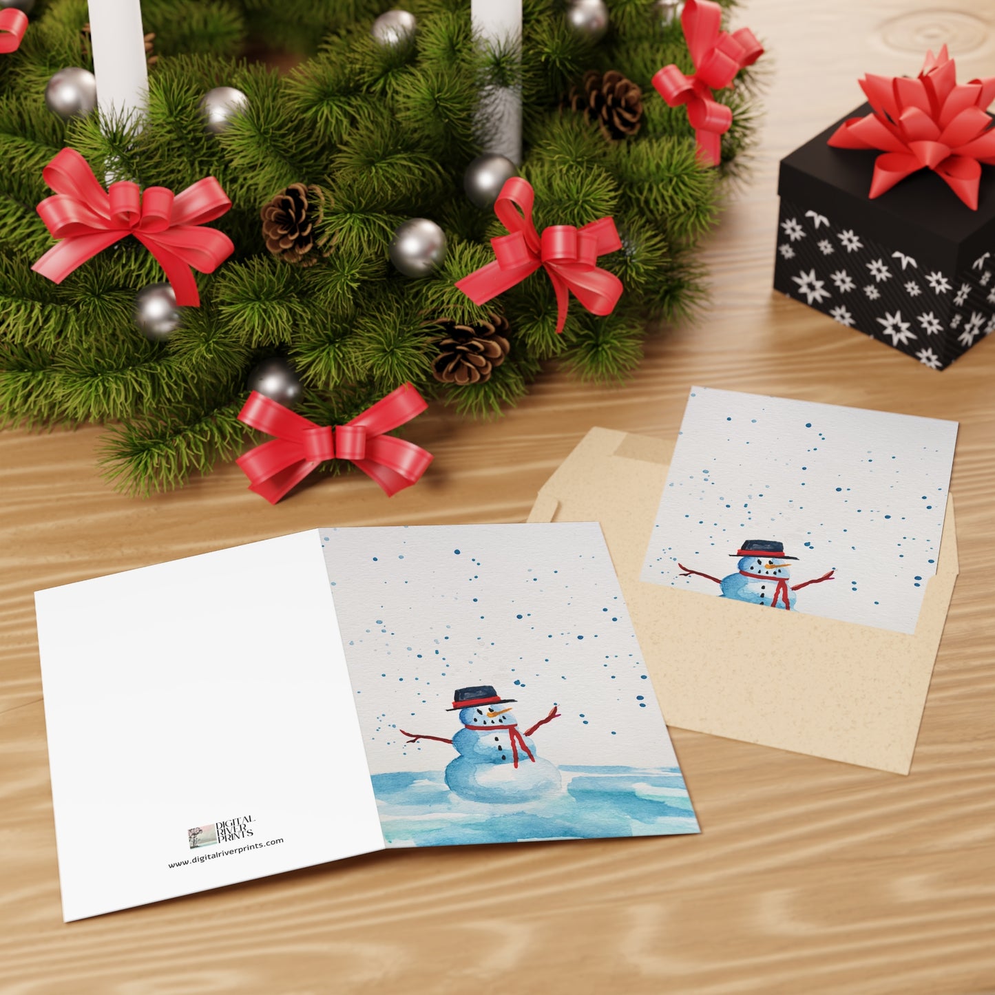 Holiday Snowman Greeting Cards (10-pcs)