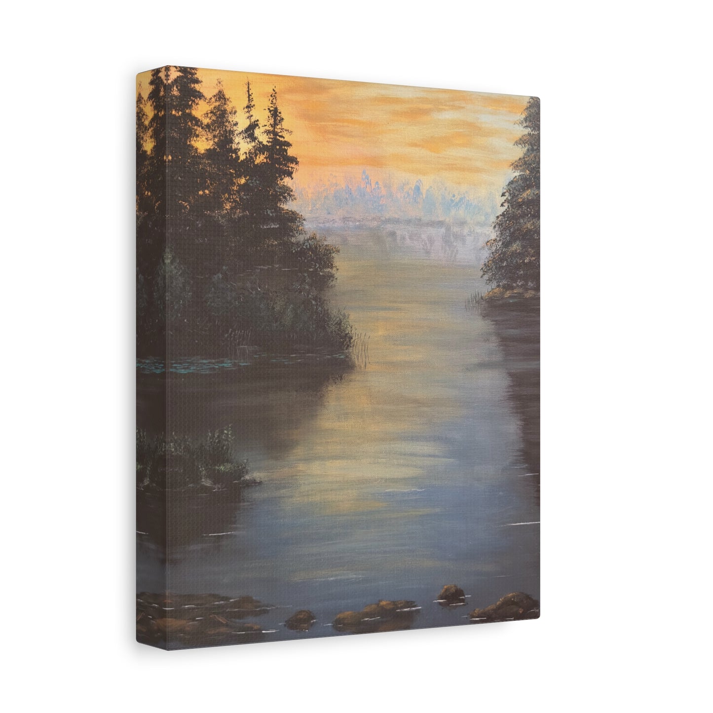 Peaceful Northwoods Lake Matte Canvas, Stretched, 1.25". Available in sizes from 8” x 10”-20” x 30”