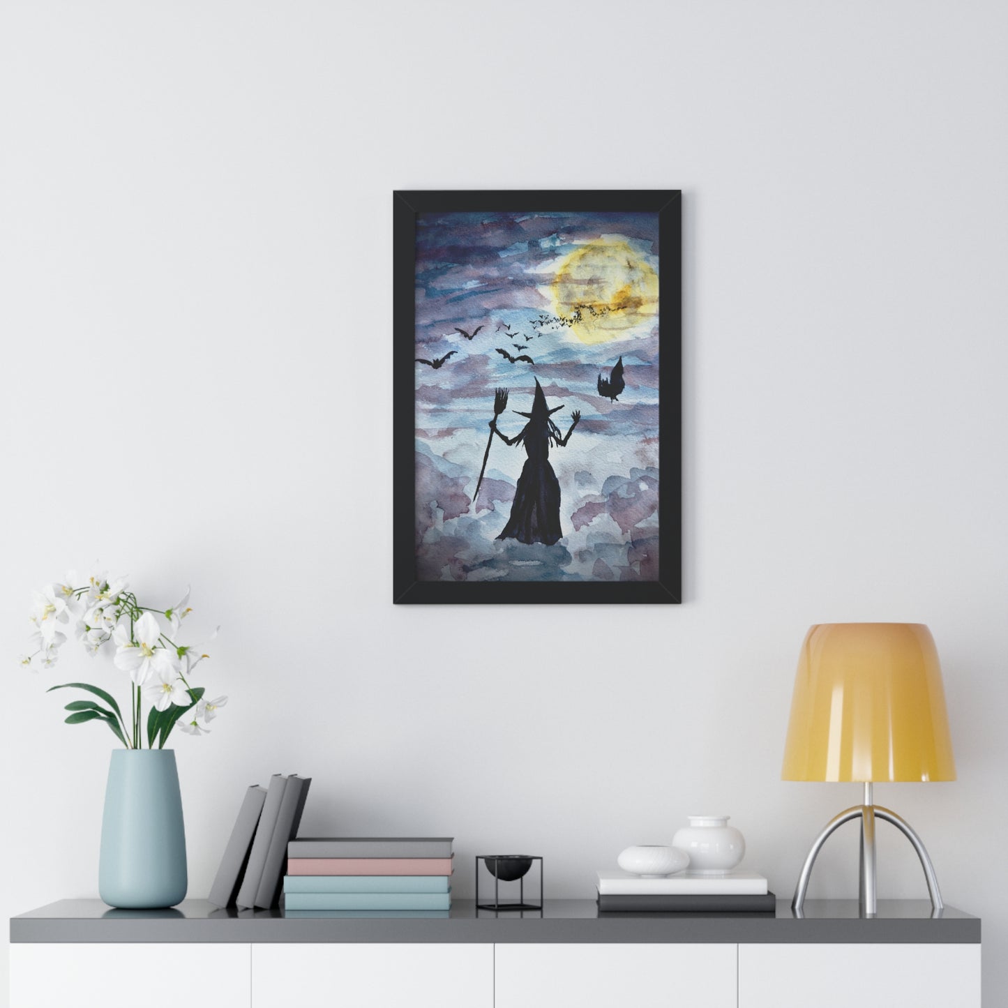 Be Witching Framed Vertical Poster. Available in sizes 11” x 14”-20” x 30”
