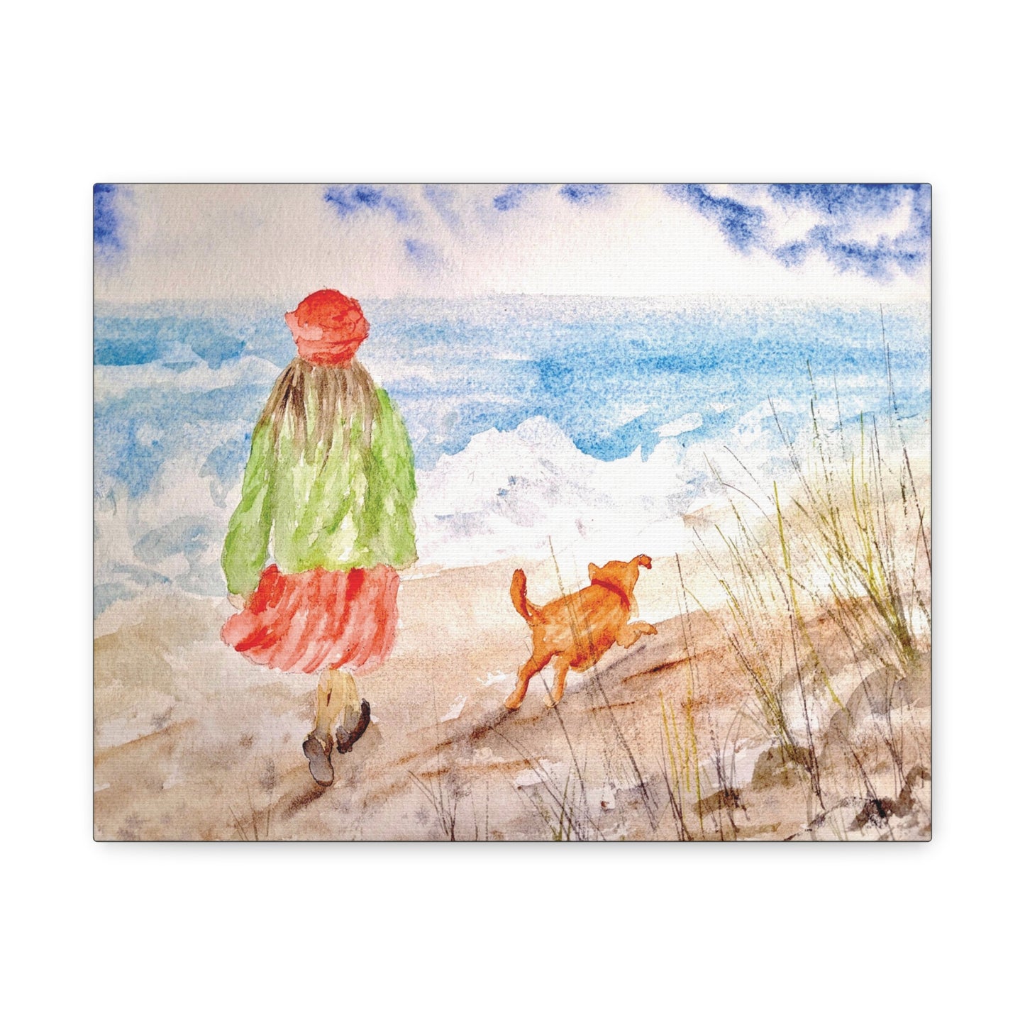 Oceanfront Friends Matte Canvas, Stretched, 1.25". Available in sizes 10” x 8”-20” x 16”