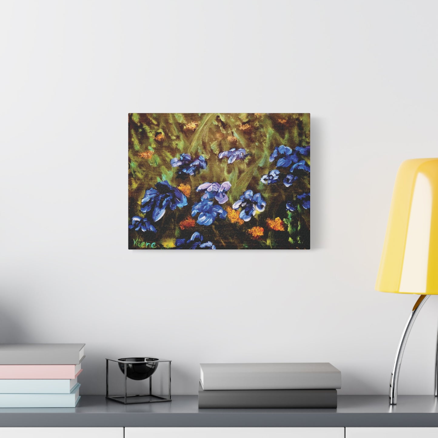 Irises Reimagined Matte Canvas, Stretched, 1.25". Available in sizes from 10” x 8”-18” x 12”