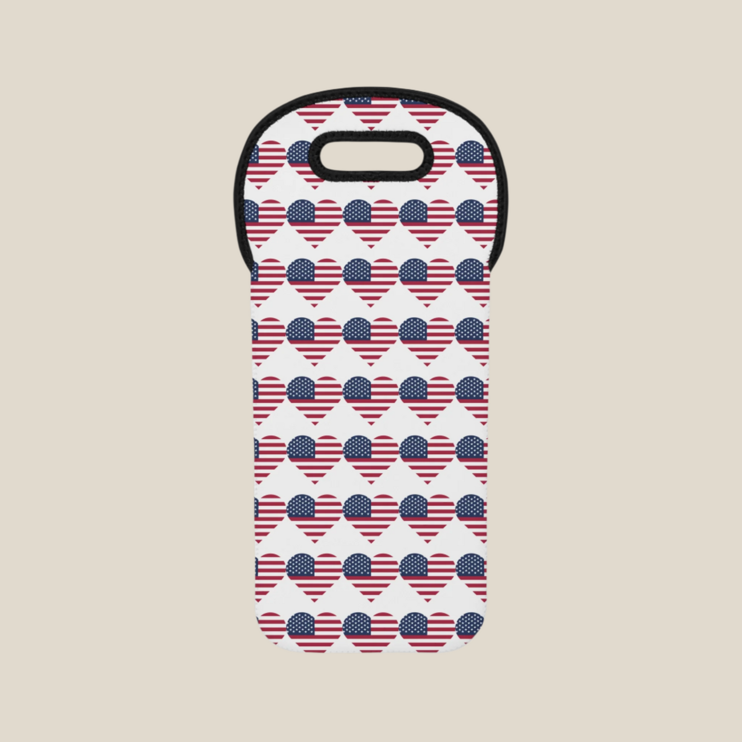 Star Spangled Hearts Wine Tote Bag