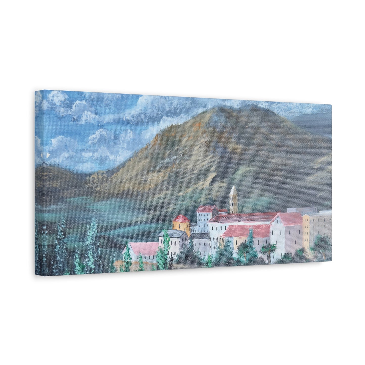 Italian Landscape Vintage Wall Art, Tivoli Matte Canvas, Stretched, 1.25". Available in sizes from 10” x 8”-30” x 20”