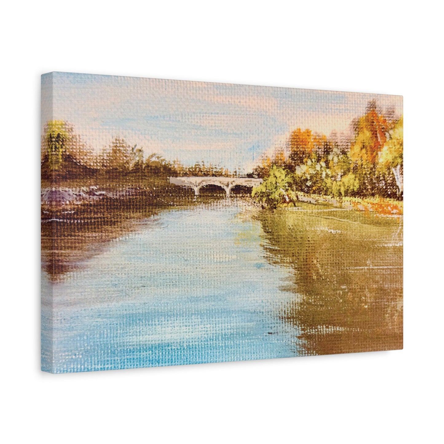 Picturesque Tiber River, Rome Matte Canvas, Stretched, 1.25". Available in sizes from 10” x 8”-18” x 12”