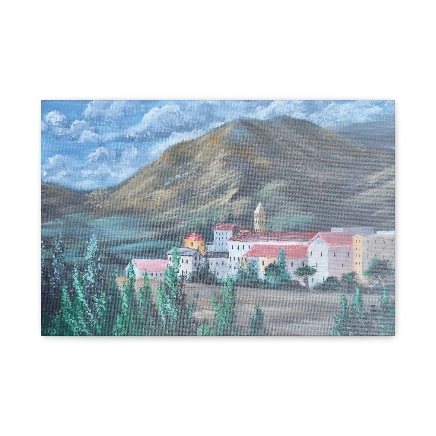 Italian Landscape Vintage Wall Art, Tivoli Matte Canvas, Stretched, 1.25". Available in sizes from 10” x 8”-30” x 20”
