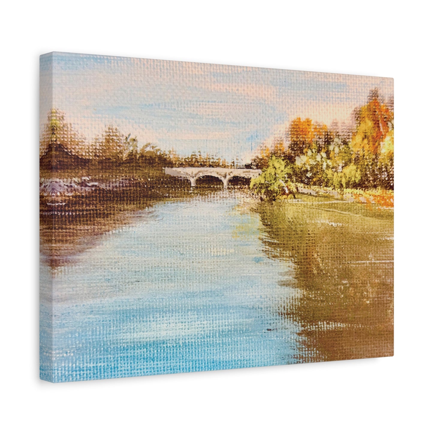 Picturesque Tiber River, Rome Matte Canvas, Stretched, 1.25". Available in sizes from 10” x 8”-18” x 12”