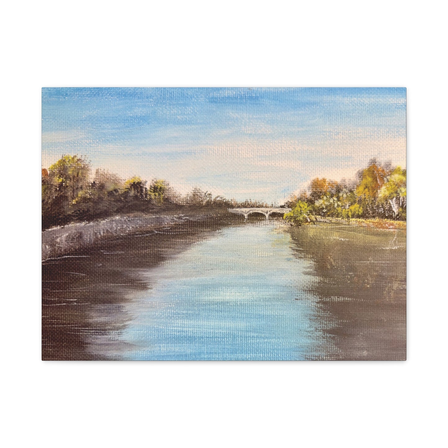 Scenic Tiber River, Rome Matte Canvas, Stretched, 1.25". Available in sizes from 10” x 8”-30” x 24”