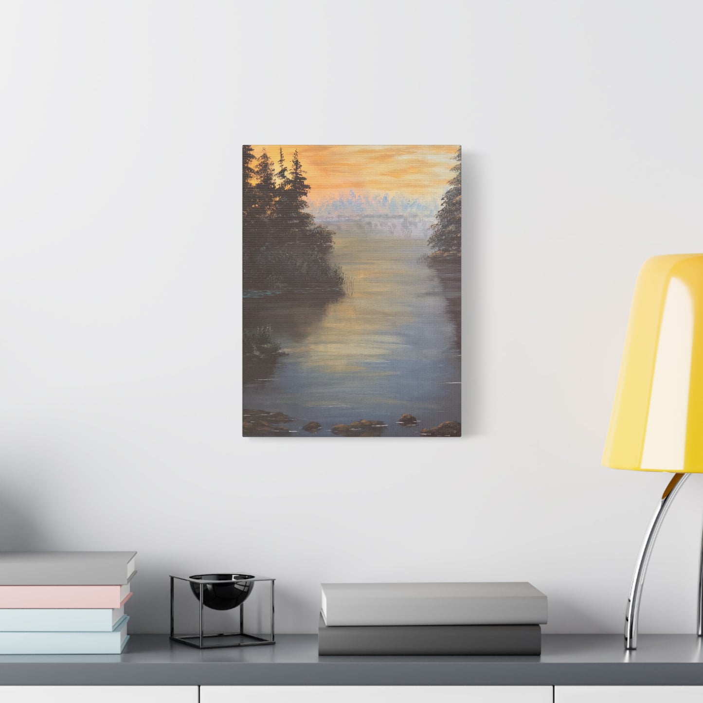 Peaceful Northwoods Lake Matte Canvas, Stretched, 1.25". Available in sizes from 8” x 10”-20” x 30”