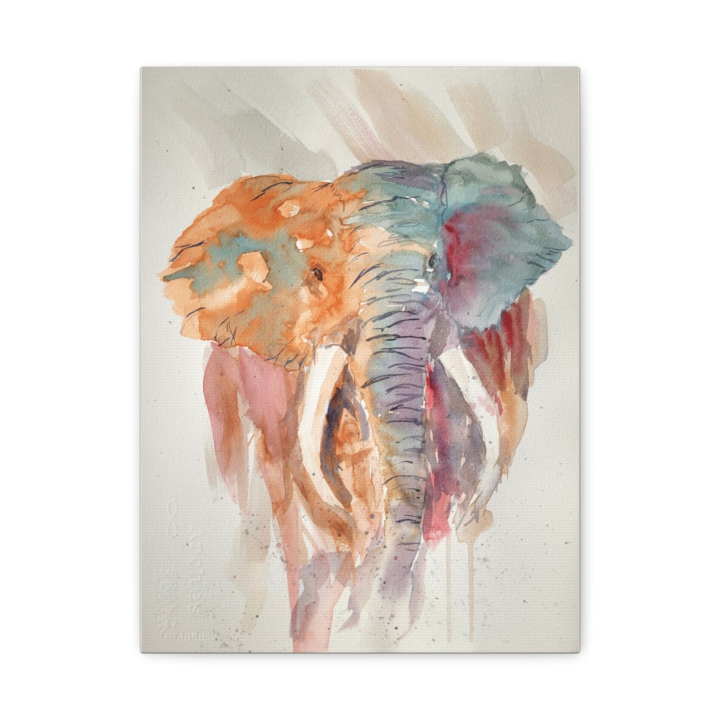Bull in a Dust Storm Matte Canvas, Stretched, 1.25". Available in sizes 8” x 10”-18” x 24”
