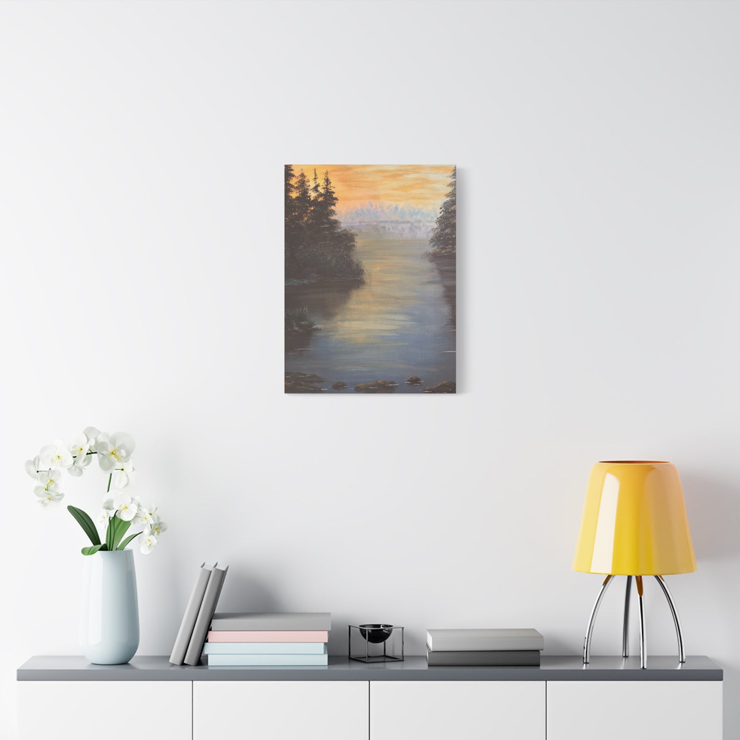 Peaceful Northwoods Lake Matte Canvas, Stretched, 1.25". Available in sizes from 8” x 10”-20” x 30”