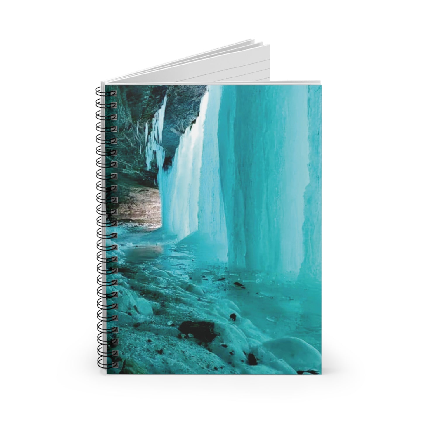 Falling into Blue Spiral Notebook - Ruled Line