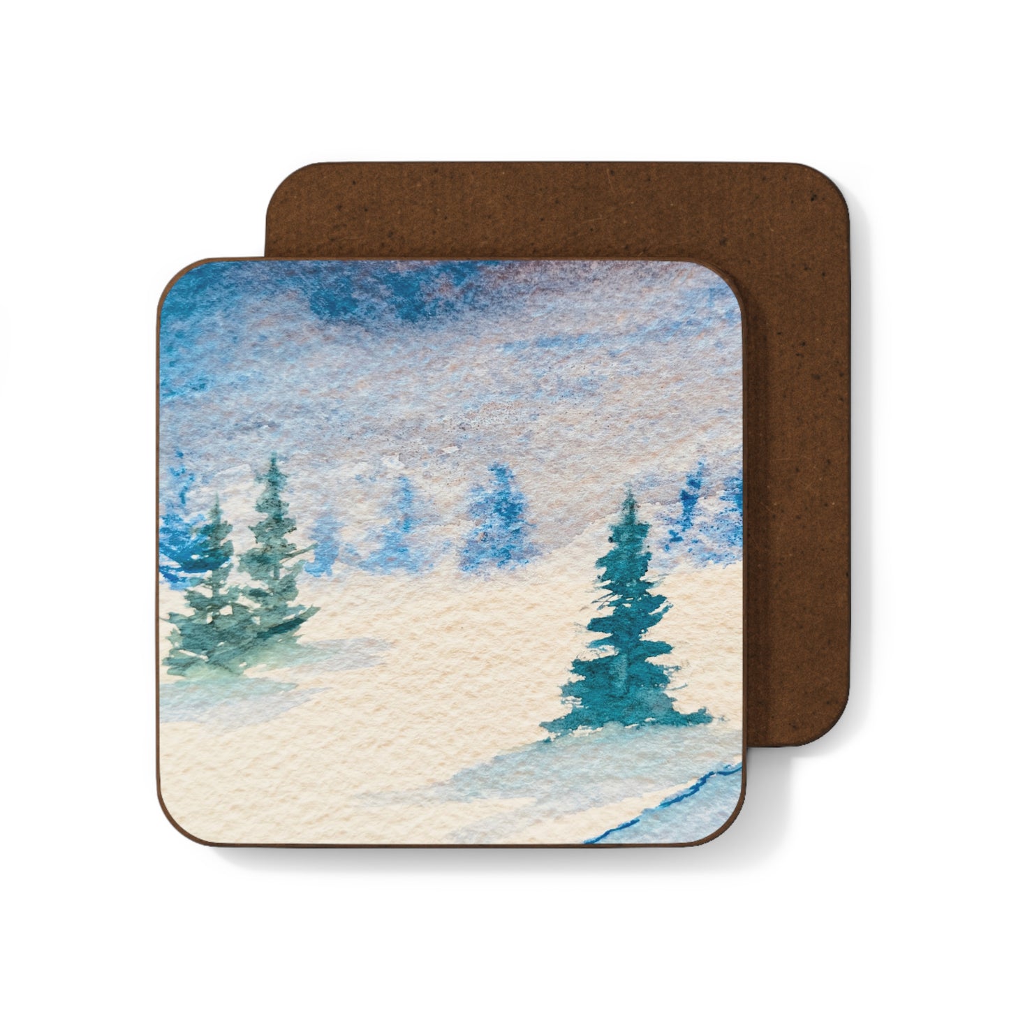 Frosted Firs Hardboard Back Coaster