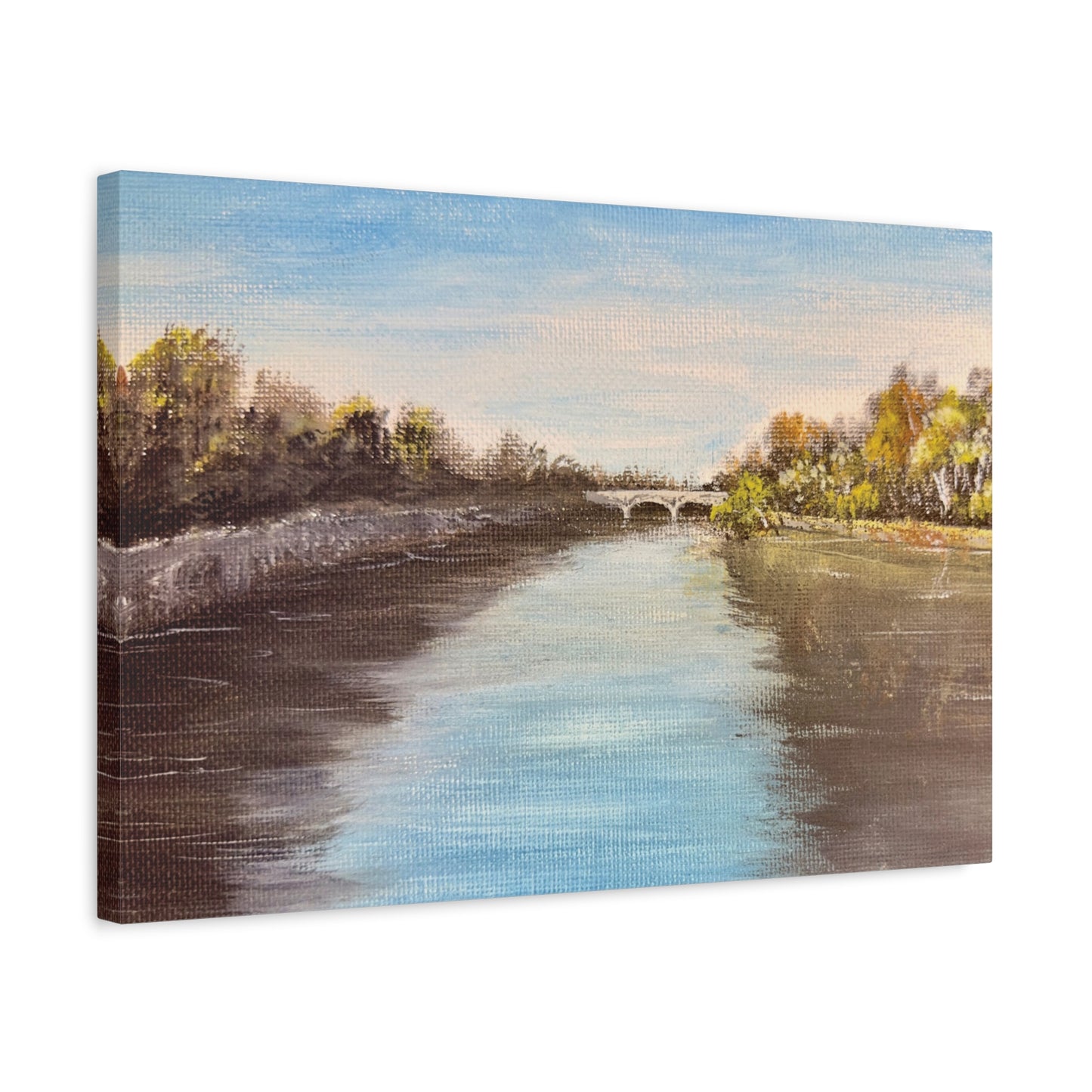 Scenic Tiber River, Rome Matte Canvas, Stretched, 1.25". Available in sizes from 10” x 8”-30” x 24”