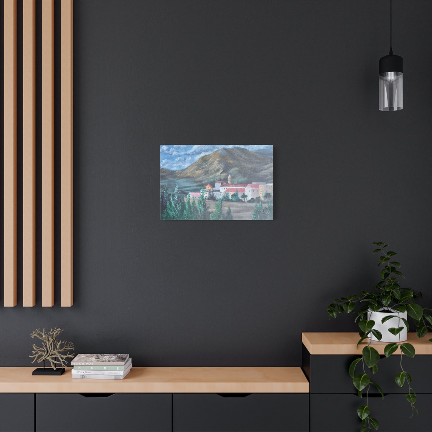 Italian Landscape Vintage Wall Art, Tivoli Matte Canvas, Stretched, 1.25". Available in sizes from 10” x 8”-30” x 20”