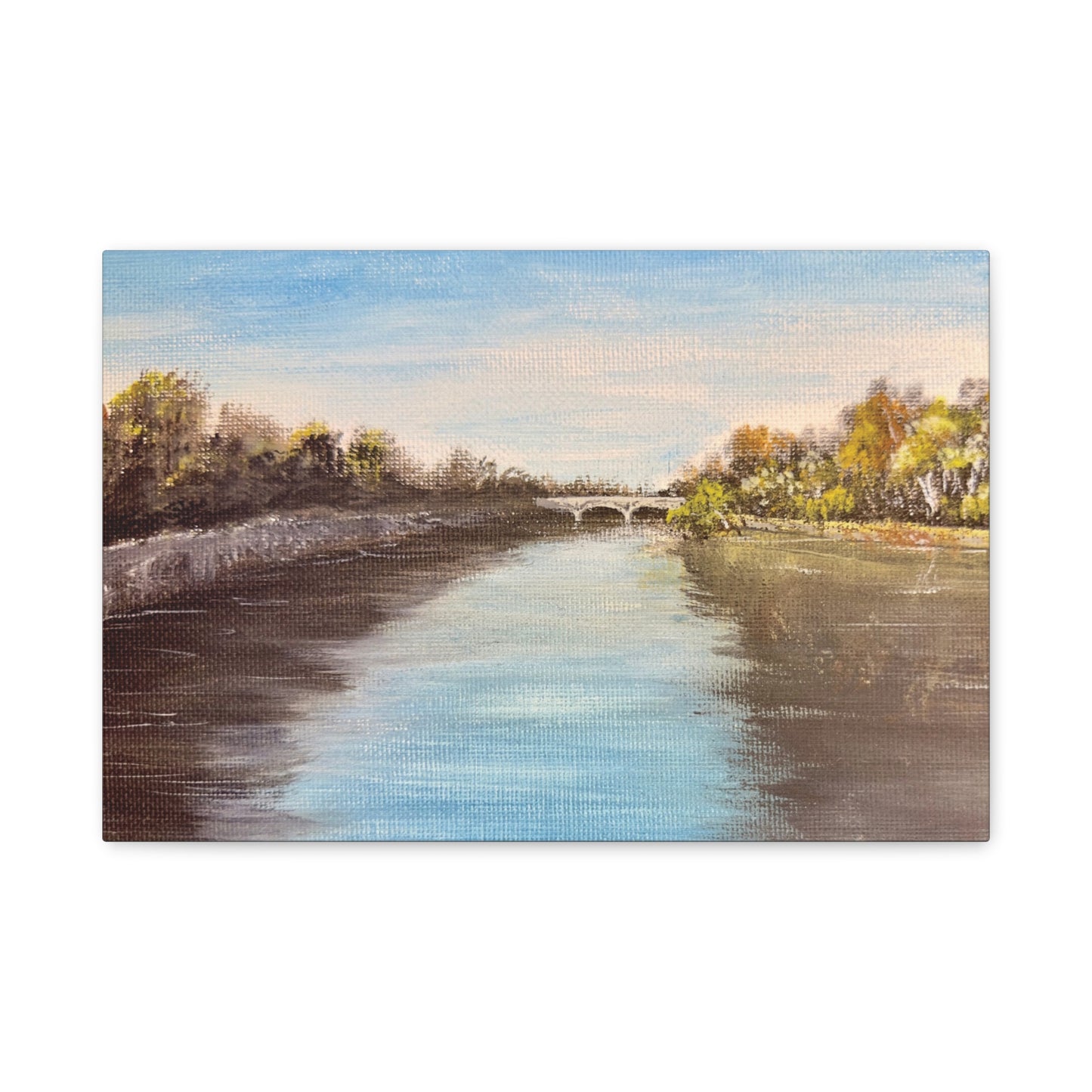 Scenic Tiber River, Rome Matte Canvas, Stretched, 1.25". Available in sizes from 10” x 8”-30” x 24”