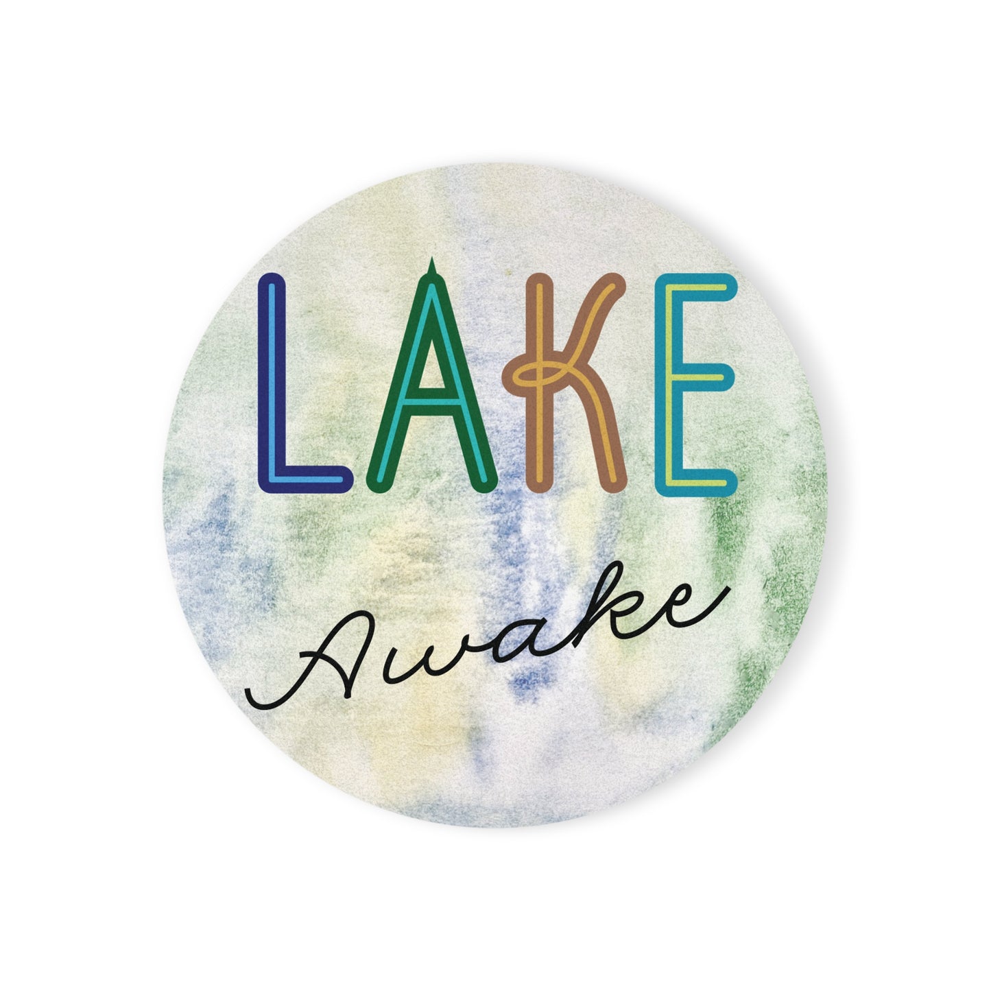 Still Dreaming Lake Awake Cork Back Coaster