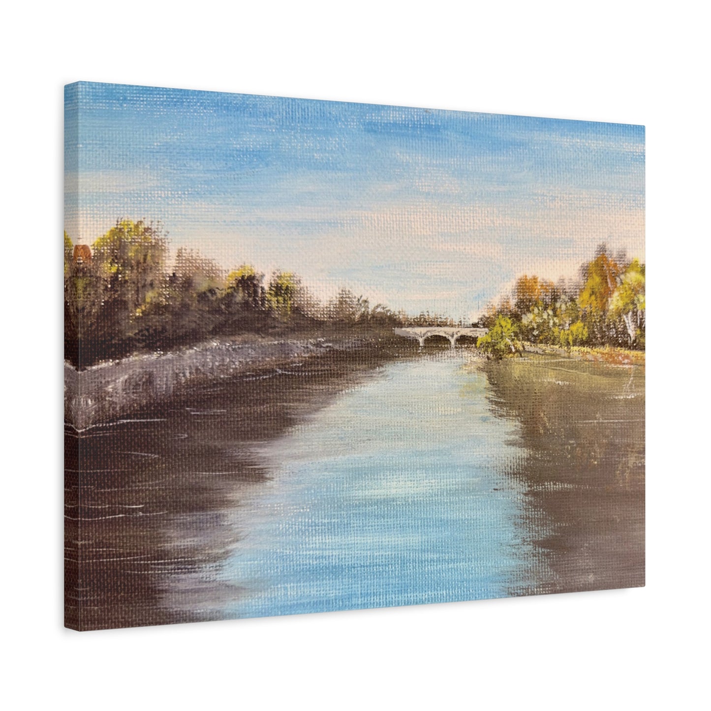 Scenic Tiber River, Rome Matte Canvas, Stretched, 1.25". Available in sizes from 10” x 8”-30” x 24”
