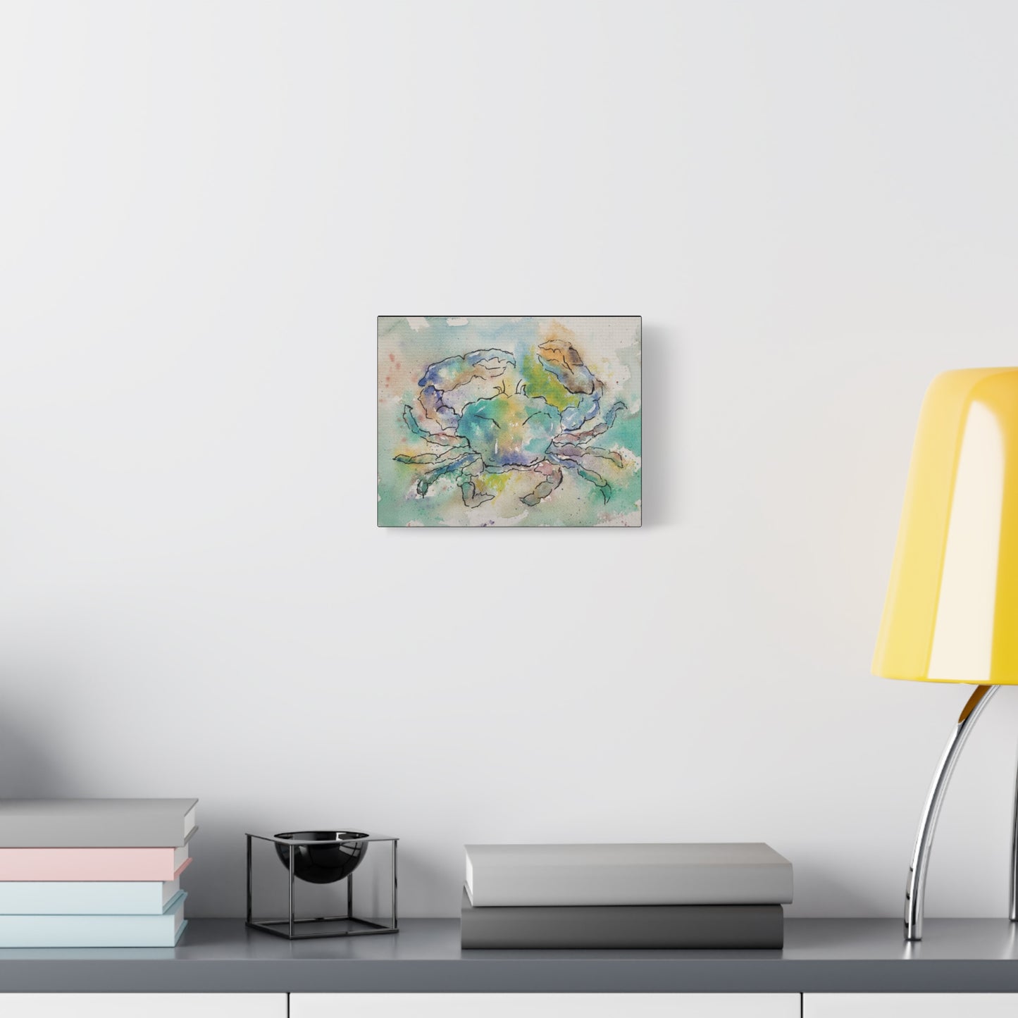 Blue Crab Matte Canvas, Stretched, 1.25". Available in sizes 10” x 8”-20” x 16”