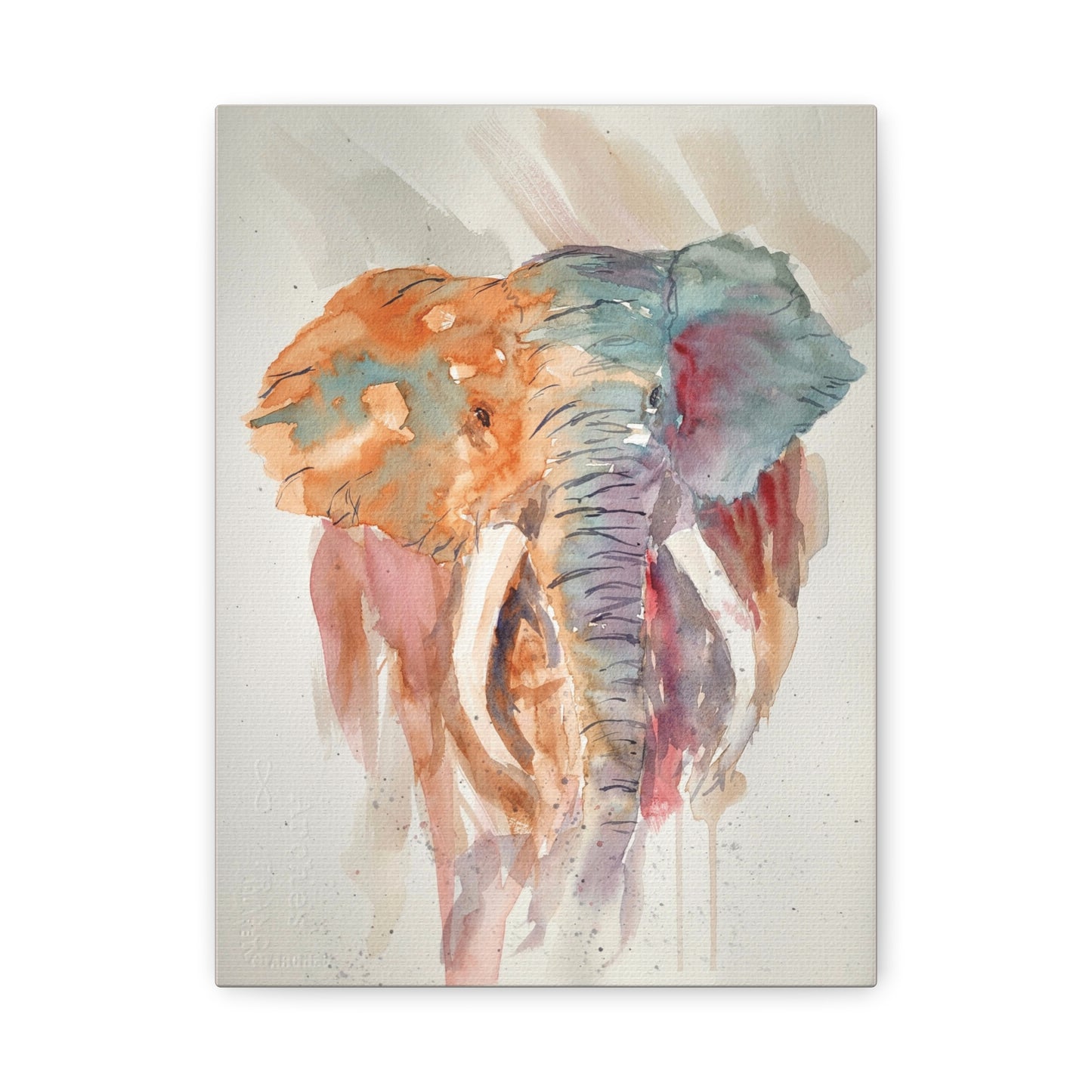 Bull in a Dust Storm Matte Canvas, Stretched, 1.25". Available in sizes 8” x 10”-18” x 24”