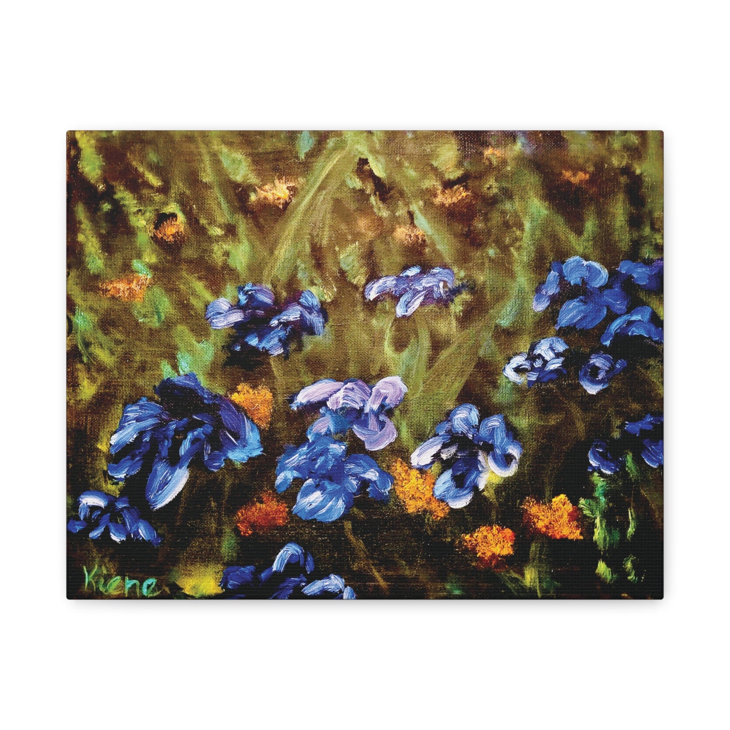 Irises Reimagined Matte Canvas, Stretched, 1.25". Available in sizes from 10” x 8”-18” x 12”