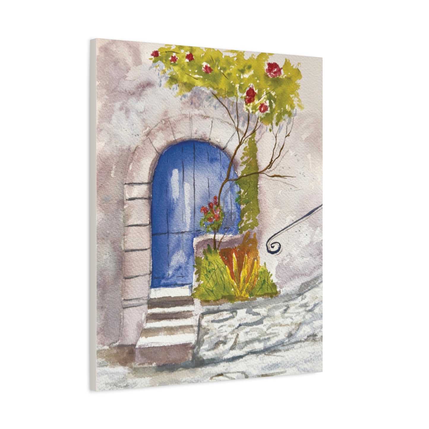 Blue Door Matte Canvas, Stretched, 1.25". Available in sizes from 8" x 10"-24" x 32"