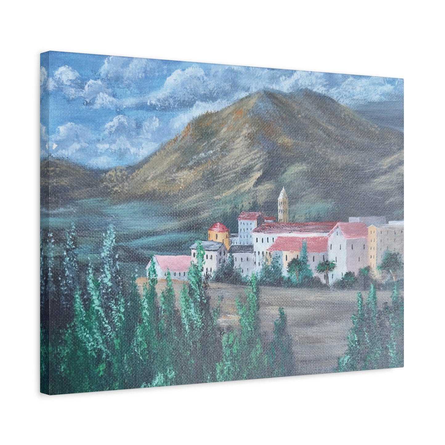 Italian Landscape Vintage Wall Art, Tivoli Matte Canvas, Stretched, 1.25". Available in sizes from 10” x 8”-30” x 20”