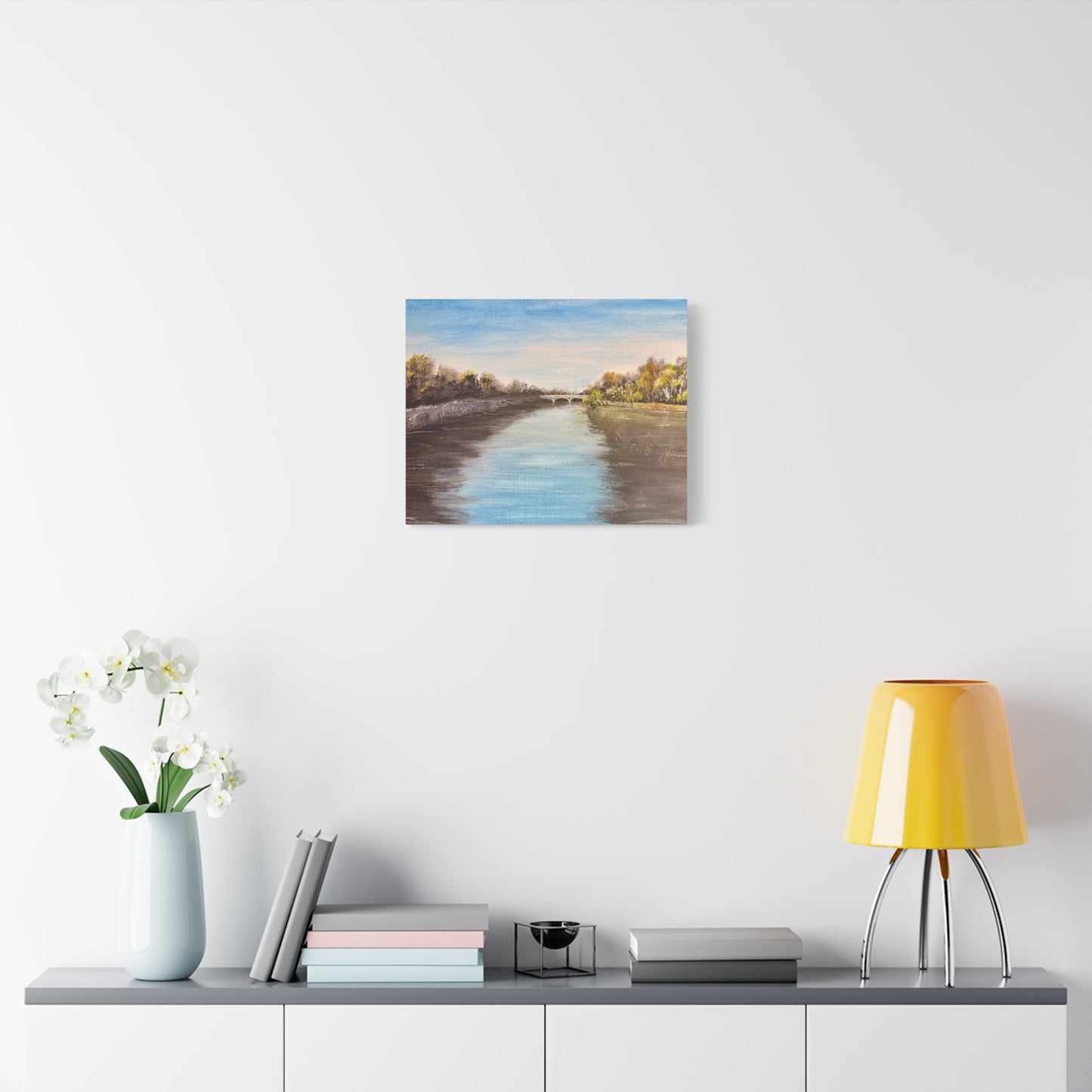 Scenic Tiber River, Rome Matte Canvas, Stretched, 1.25". Available in sizes from 10” x 8”-30” x 24”