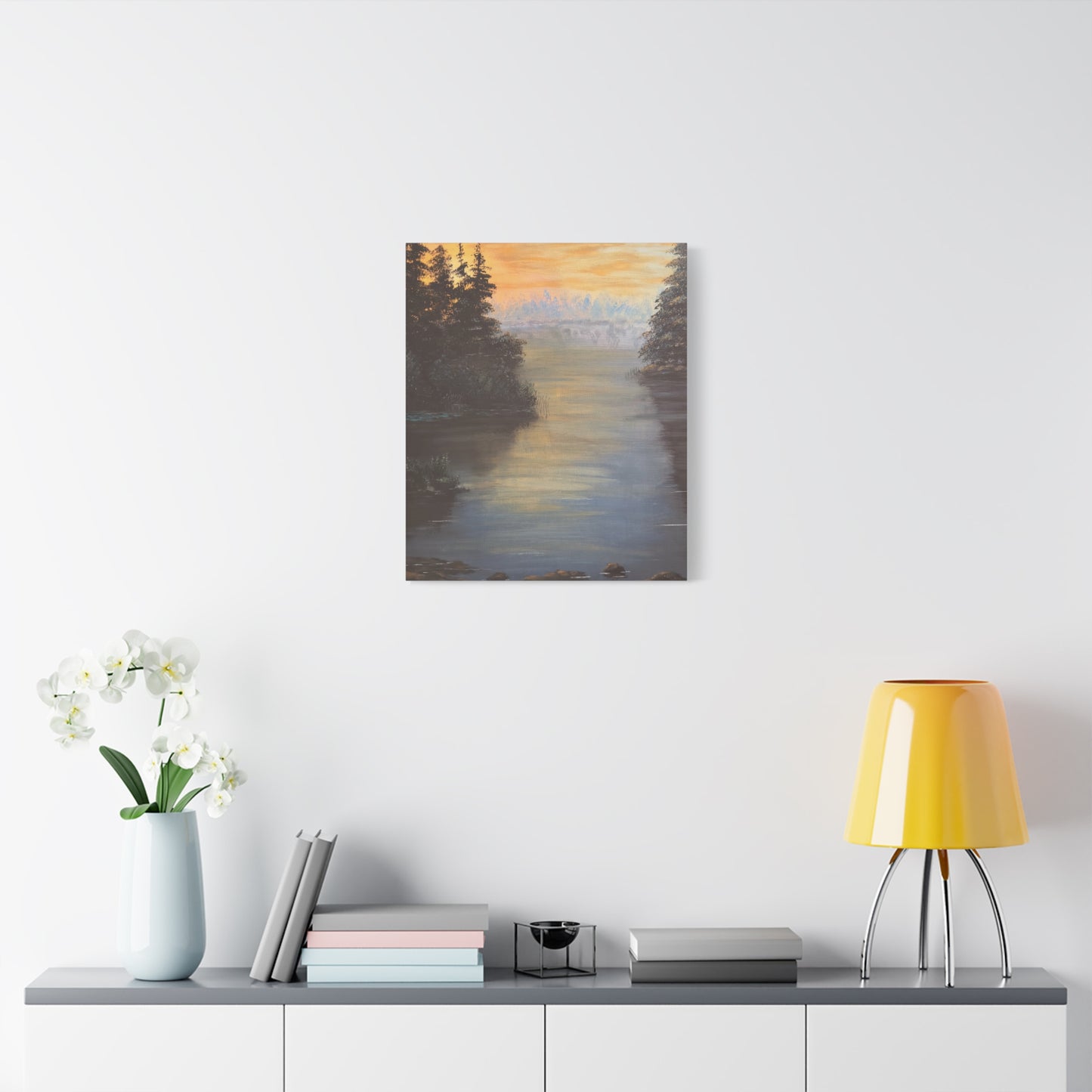Peaceful Northwoods Lake Matte Canvas, Stretched, 1.25". Available in sizes from 8” x 10”-20” x 30”