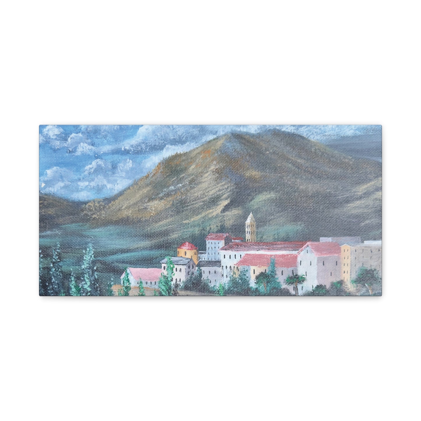 Italian Landscape Vintage Wall Art, Tivoli Matte Canvas, Stretched, 1.25". Available in sizes from 10” x 8”-30” x 20”