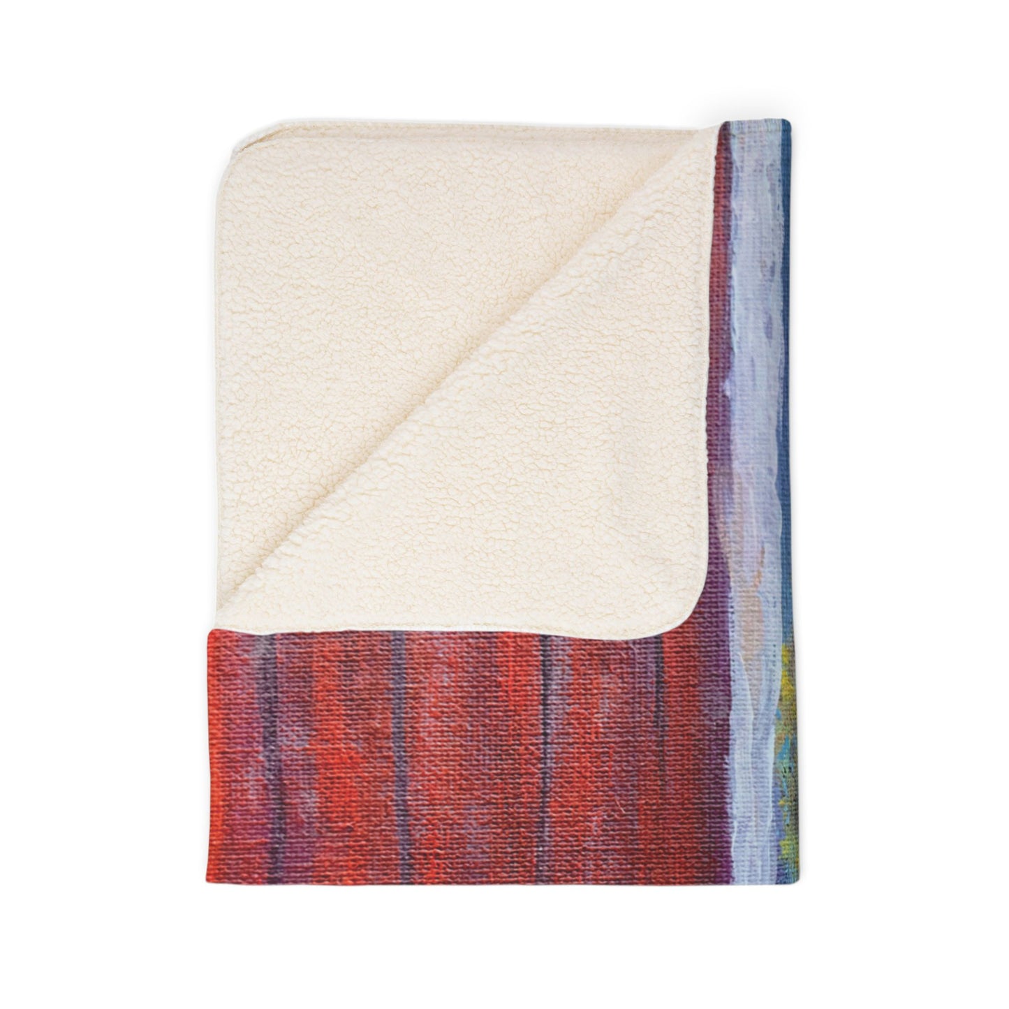 Fall Gathering Fleece Sherpa Blanket. Available in sizes from 50” x 60”-60” x 80”