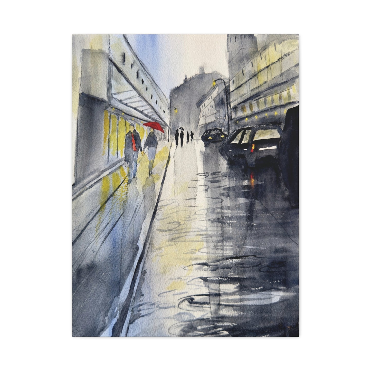 Rainy Day Romance Matte Canvas, Stretched, 1.25". Available in sizes from 8" x 10"-24" x 32"