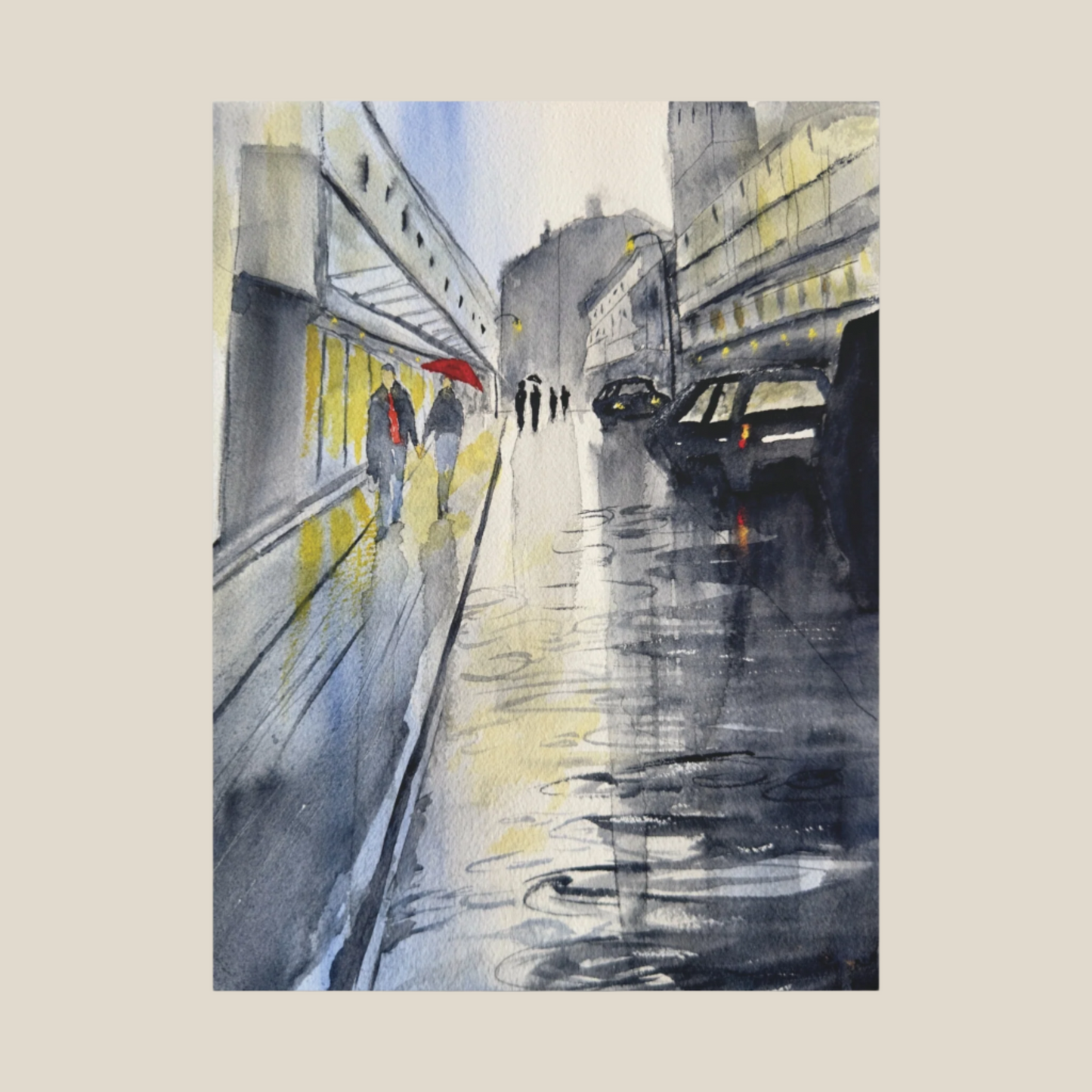 Rainy Day Romance Matte Canvas, Stretched, 1.25". Available in sizes from 8" x 10"-24" x 32"