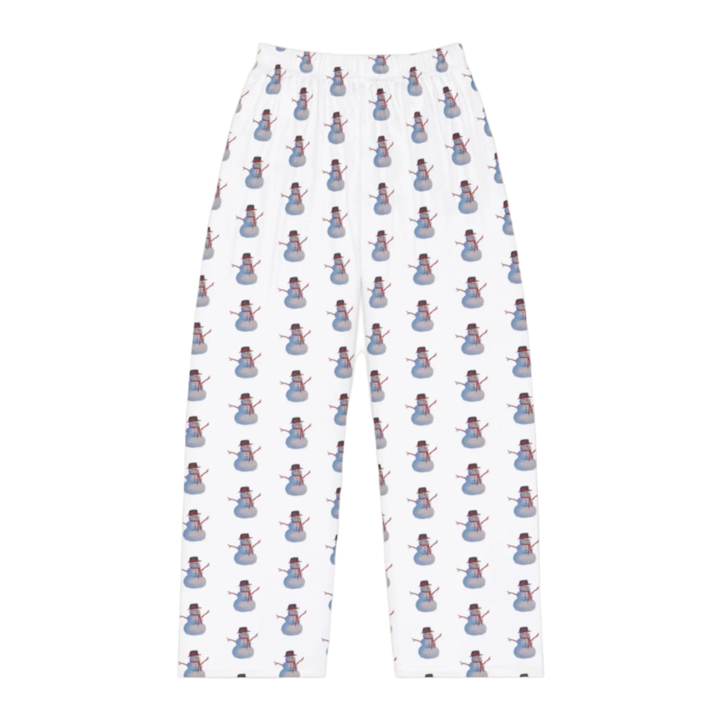 Cozy Women’s Whimsical Snowman Pajama Pants. Available in sizes from XS-4XL