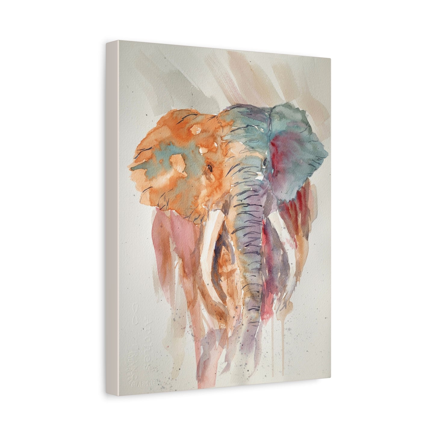 Bull in a Dust Storm Matte Canvas, Stretched, 1.25". Available in sizes 8” x 10”-18” x 24”