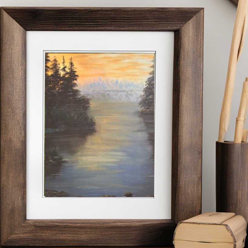 Peaceful Northwoods Lake Fine Art Print. Instant Printable & Digital Art Download. Available in sizes up to 16” x 20”
