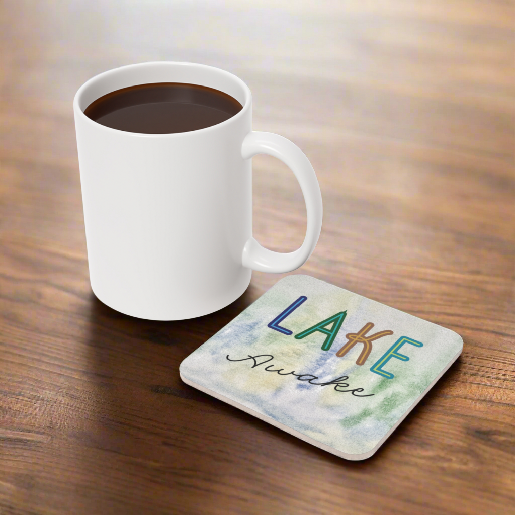 Still Dreaming Lake Awake Cork Back Coaster