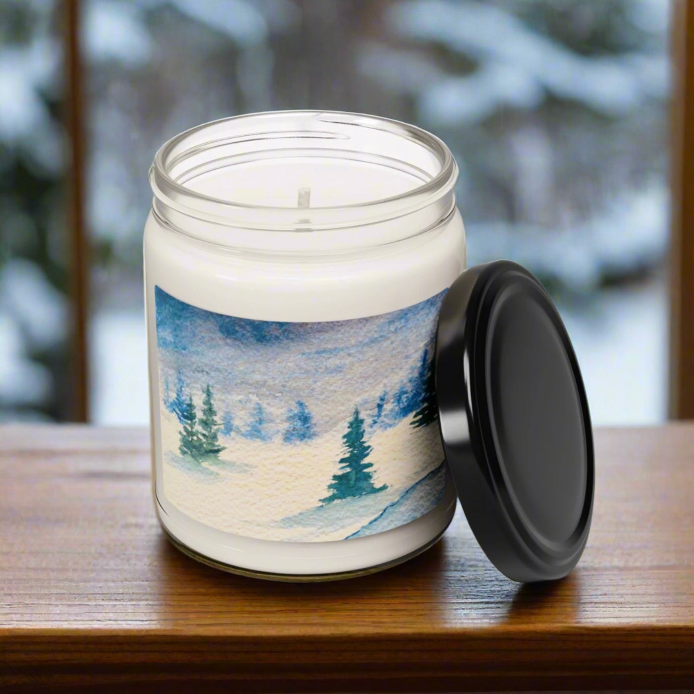 Eco-Friendly Soy Candle (9 oz.), Featuring Frosted Firs. Multiple Scents Available