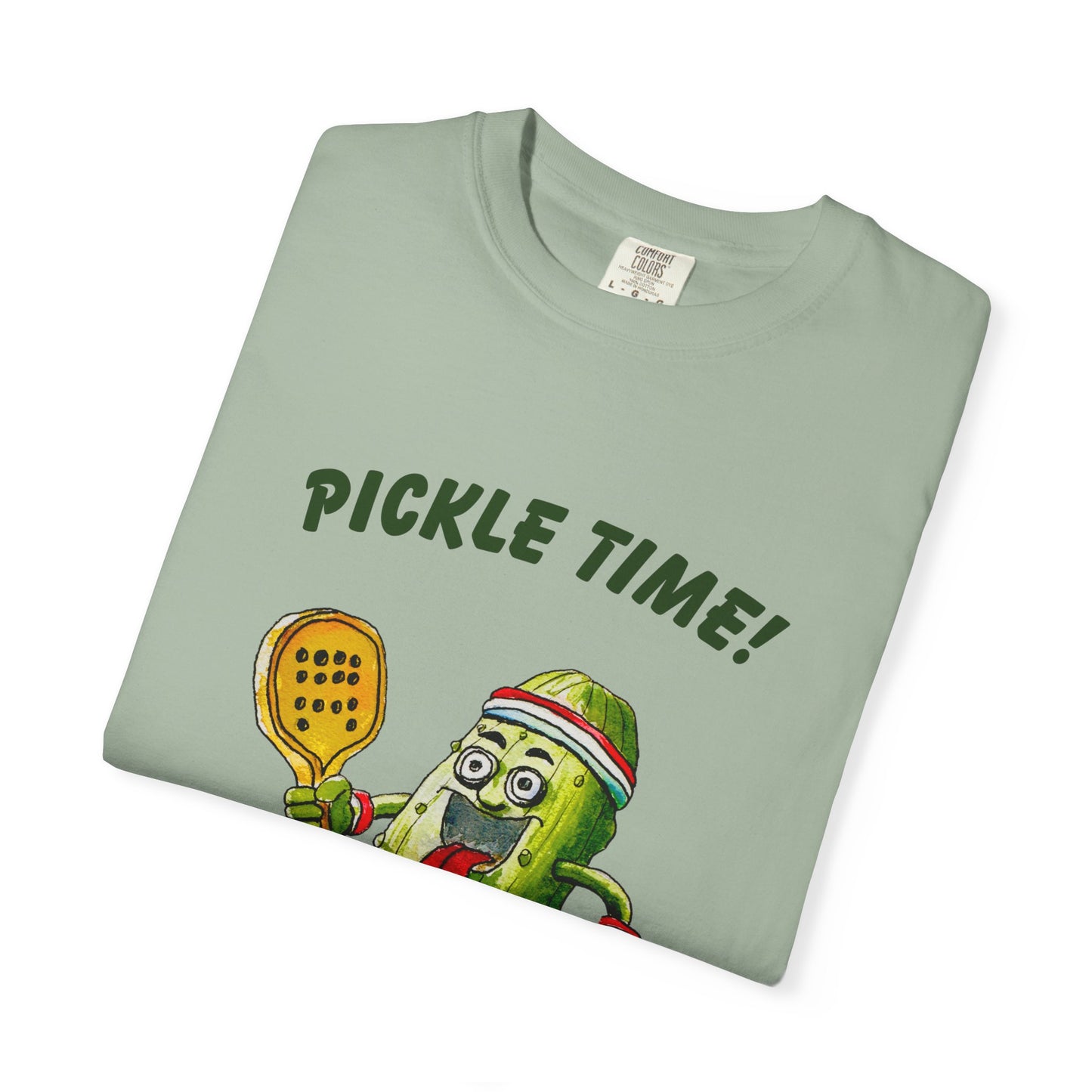 Pickle Time! Unisex Garment-Dyed T-shirt (Light Colors). Available in sizes S-4XL, 16 colors.