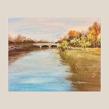 Picturesque Tiber River, Rome Matte Canvas, Stretched, 1.25". Available in sizes from 10” x 8”-18” x 12”