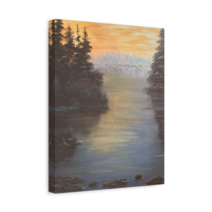 Peaceful Northwoods Lake Matte Canvas, Stretched, 1.25". Available in sizes from 8” x 10”-20” x 30”