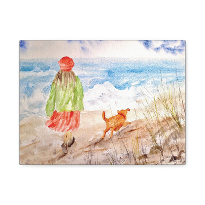 Oceanfront Friends Matte Canvas, Stretched, 1.25". Available in sizes 10” x 8”-20” x 16”