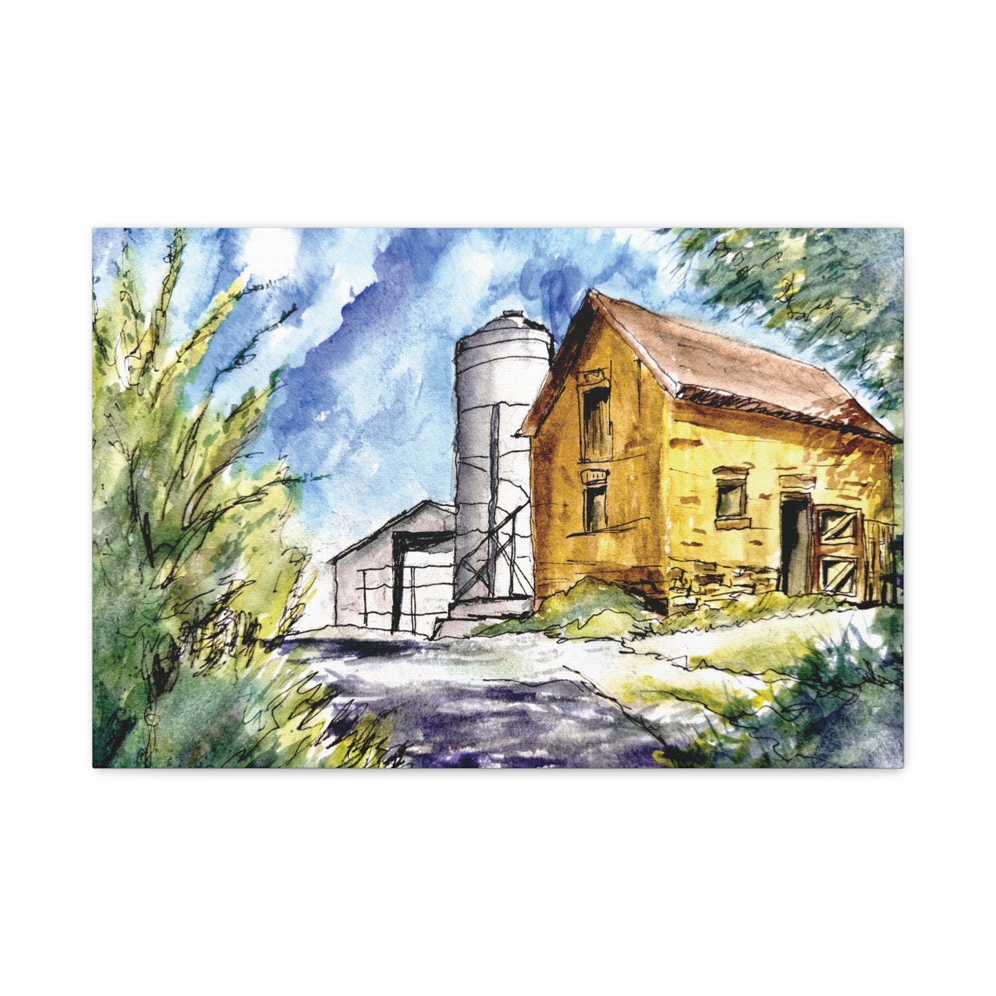 Ye Olde Barn Matte Canvas, Stretched, 1.25". Available in sizes 10” x 8”-24” x 20”